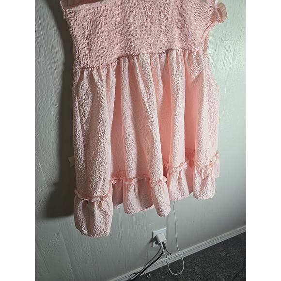 NWOT Babydoll Summer Sweetheart Neckline Peach A Line Dress Womens Plus 3x - Picture 9 of 9